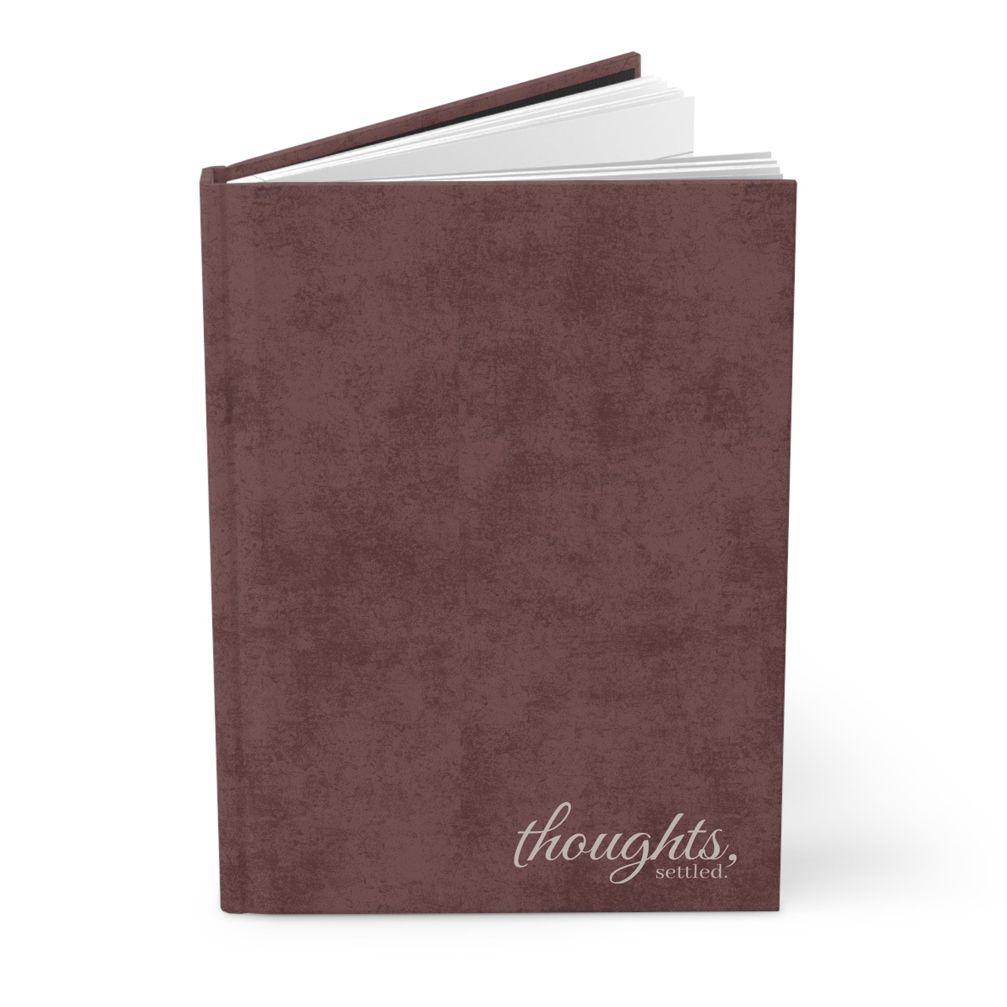 Thoughts, Settled, Matte Hardcover Journal, Brown