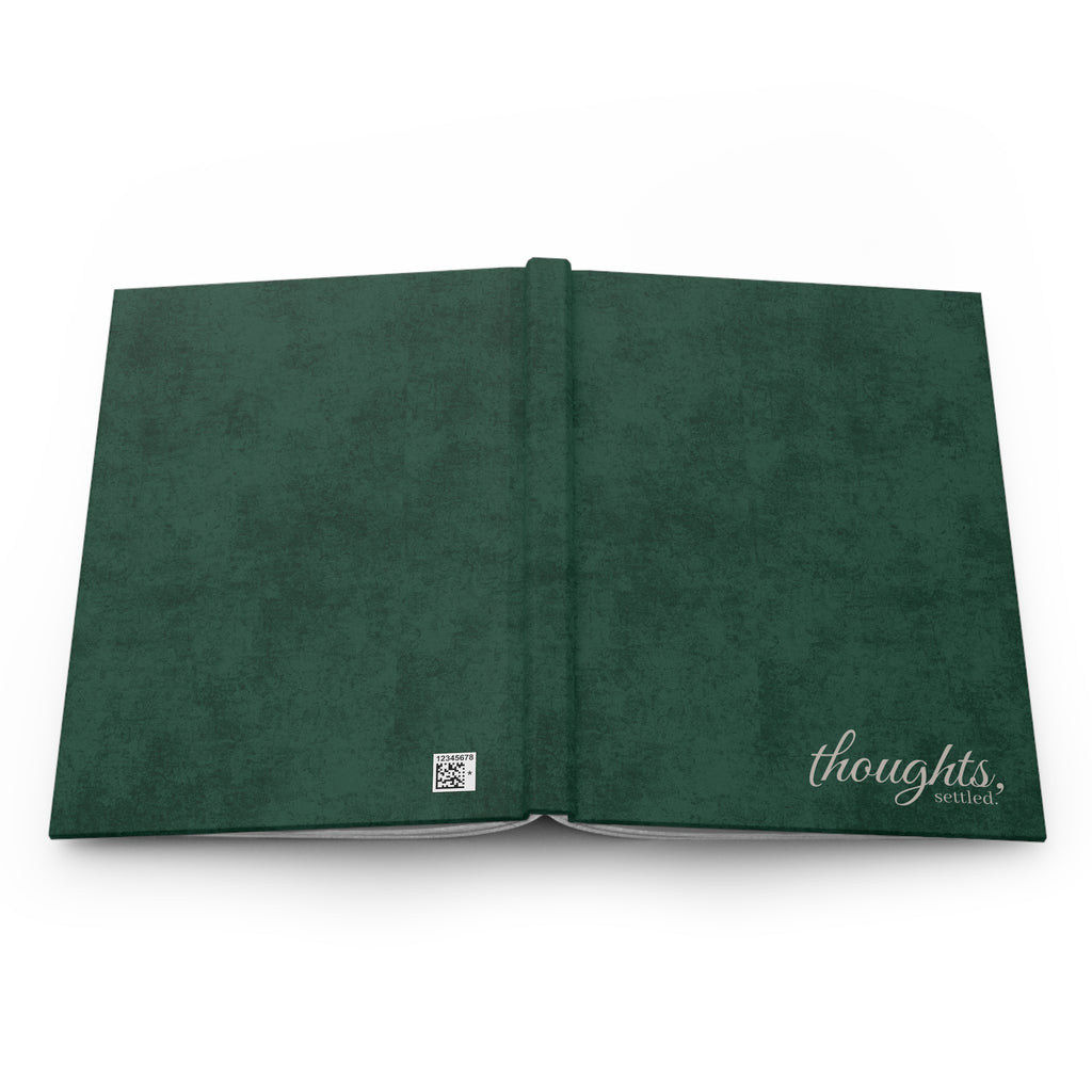 Thoughts, Settled, Matte Hardcover Journal, Deep Green