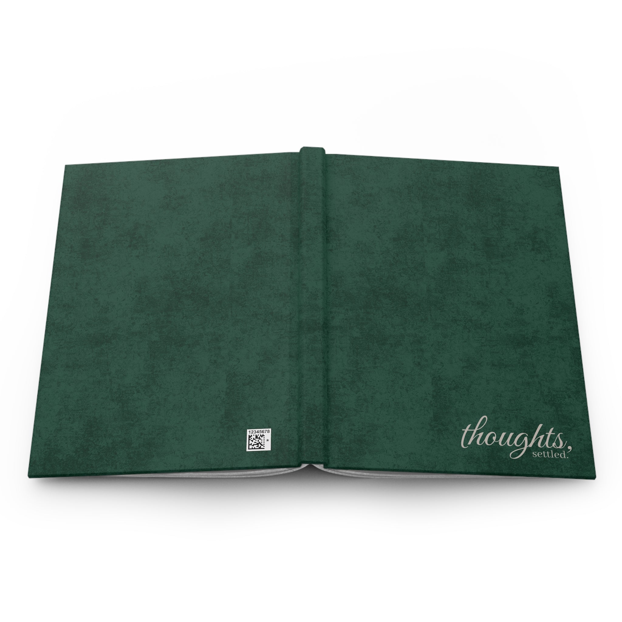 Thoughts, Settled, Matte Hardcover Journal, Deep Green