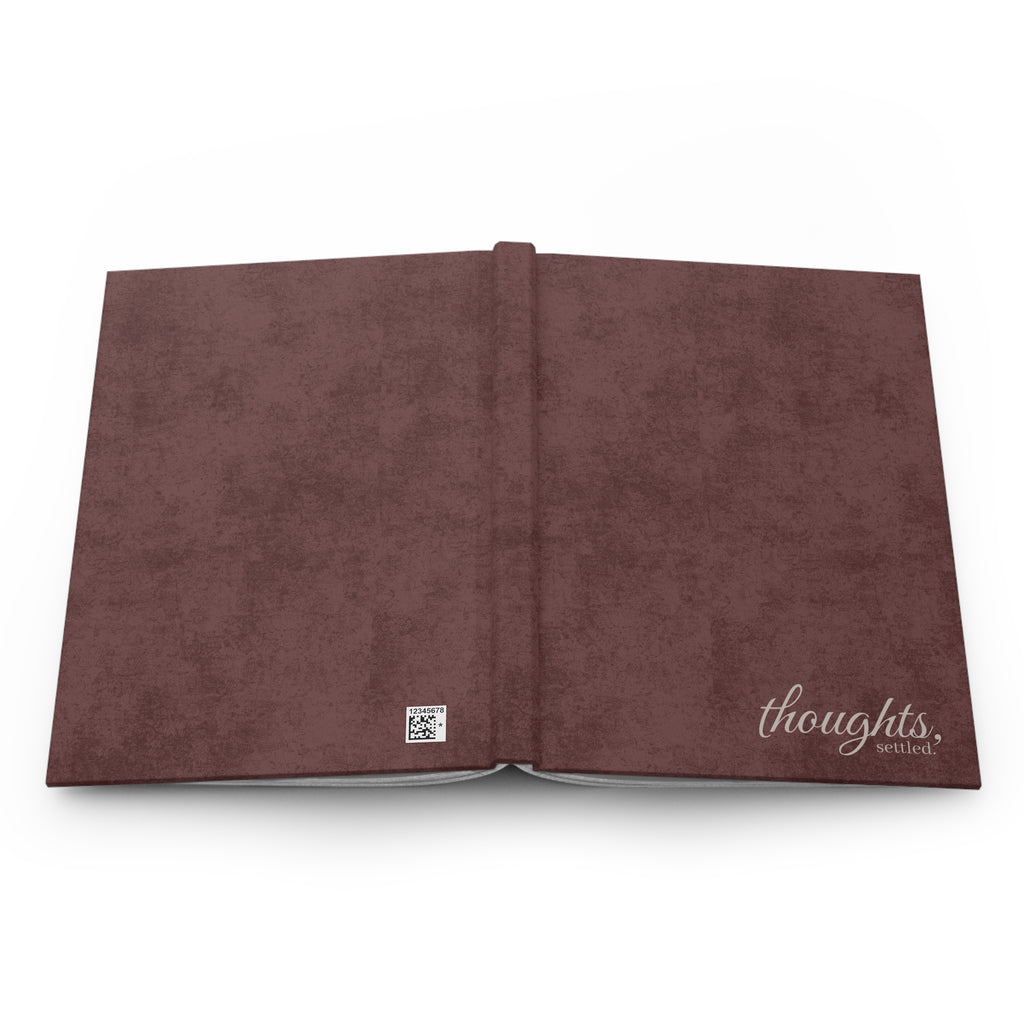 Thoughts, Settled, Matte Hardcover Journal, Brown