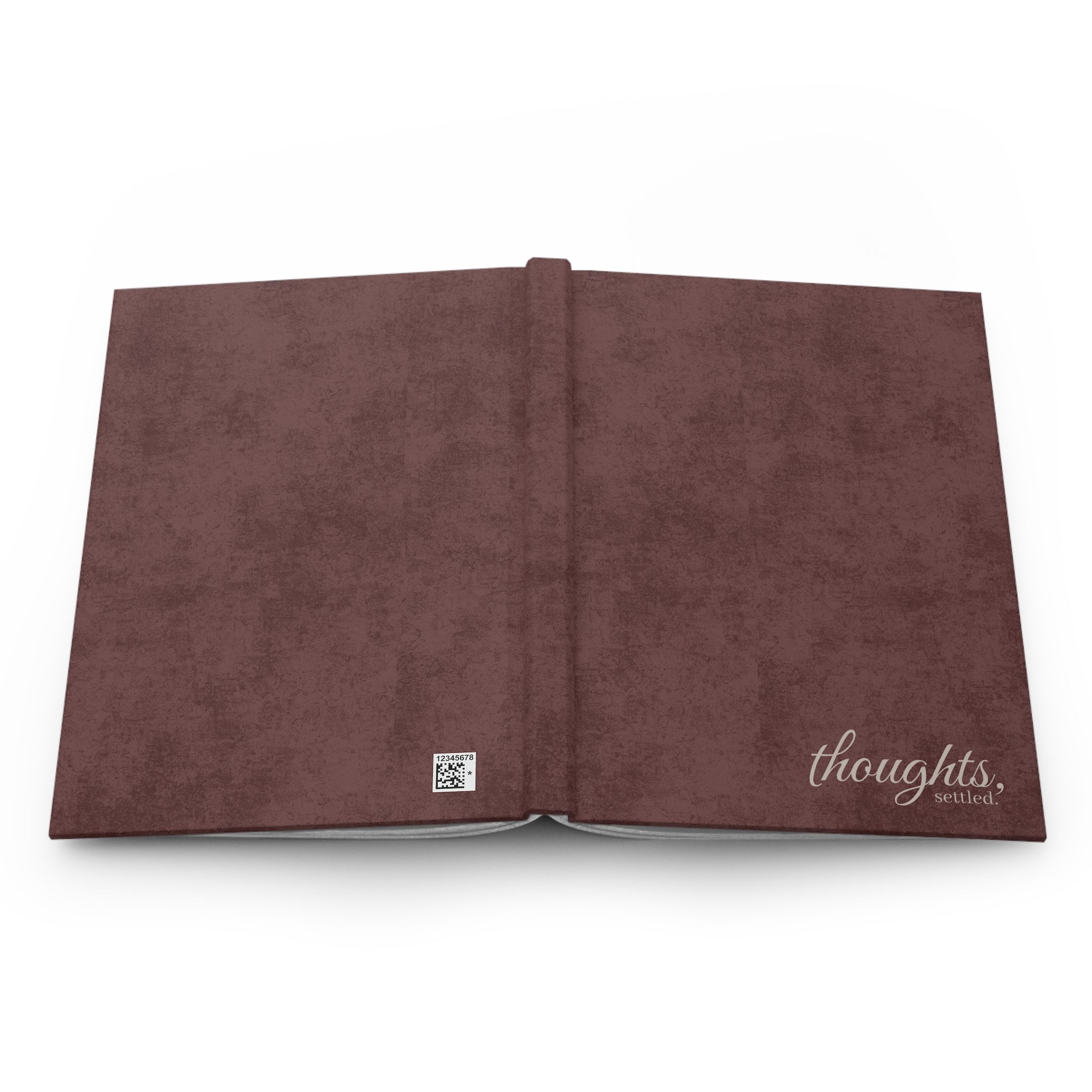 Thoughts, Settled, Matte Hardcover Journal, Brown