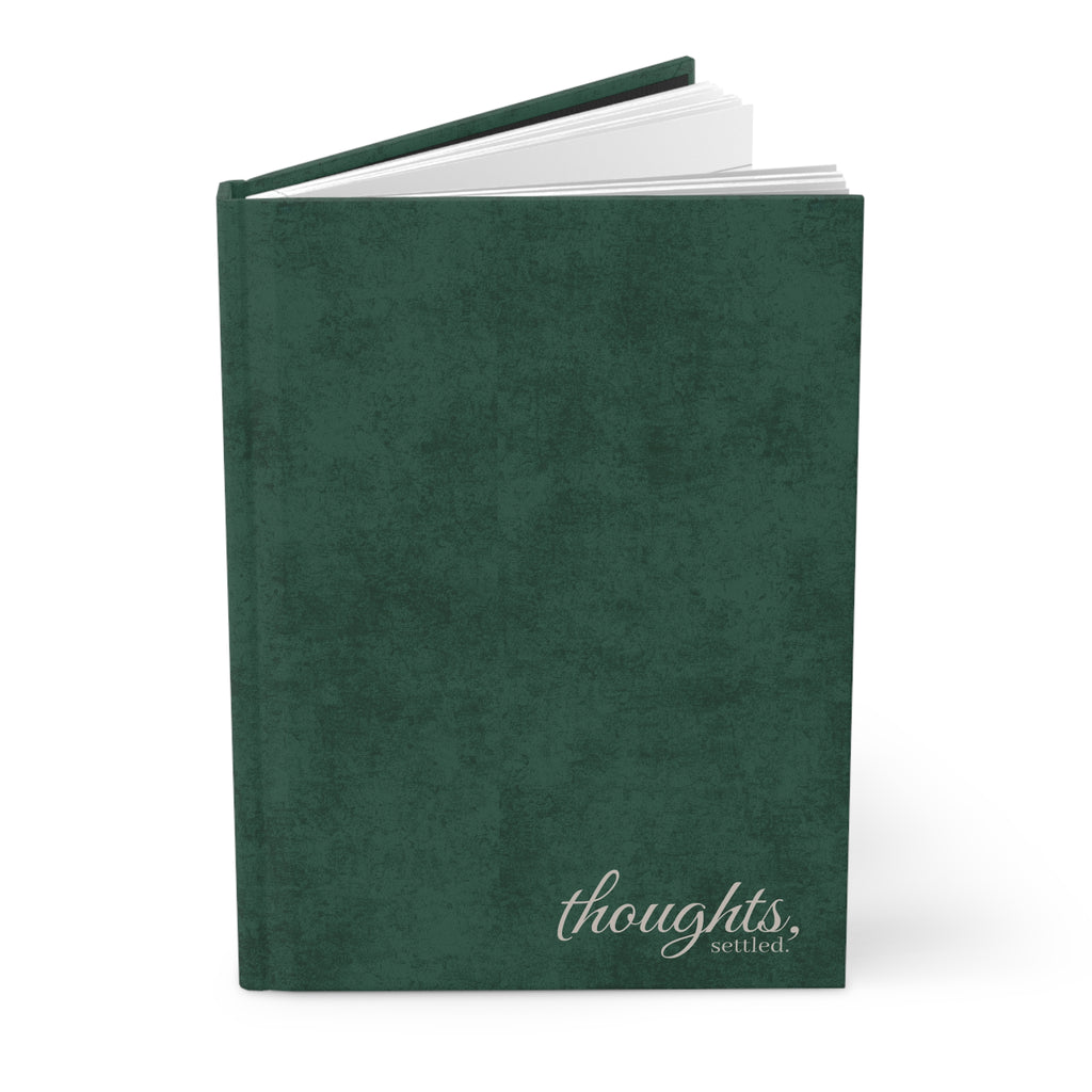 Thoughts, Settled, Matte Hardcover Journal, Deep Green